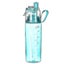 Portable summer and sports water bottle with spraying feature 600ml Blue Carousel 1