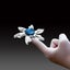 Six-spinners Finger Toy Anti-stress Autism Hand Spinner With Blue Cover Carousel 1