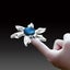 Six-spinners Finger Toy Anti-stress Autism Hand Spinner With Blue Cover Carousel 3