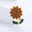Sunflower Brooch Rhinestone Lapel Pin For Womens Clothing Carousel 6