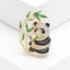 Panda Lapel Pin Rhinestone Bamboo Badge For School Office And Parties Carousel 4