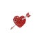 Red Heart Brooch Pin Love Carousel 1