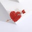 Red Heart Brooch Pin Love Carousel 3