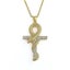 New Snake Wrapped Cross Pendant Necklace Yellow Gold Filled Mens Boys Punk Hip H Carousel 1