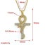 New Snake Wrapped Cross Pendant Necklace Yellow Gold Filled Mens Boys Punk Hip H Carousel 2