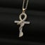 New Snake Wrapped Cross Pendant Necklace Yellow Gold Filled Mens Boys Punk Hip H Carousel 3