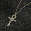 New Snake Wrapped Cross Pendant Necklace Yellow Gold Filled Mens Boys Punk Hip H Carousel 4