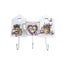 Wood Key Holder With Hooks - Lavender Carousel 1