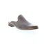 Bed Stu Brenda Womens Gray Leather Slip On Mule Flats Shoes Carousel 1