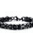 Men's Titanium Steel Byzantine Link Chain Bracelet in Gun-Metal Black - SALE! Carousel 1