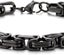 Men's Titanium Steel Byzantine Link Chain Bracelet in Gun-Metal Black - SALE! Carousel 2