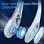 Portable Neck Fan 3000mAh Bladeless Fan Cooling with Display Neck Fan(WhiteL© Carousel 3