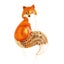Rhinestone Enamel Fox Brooch Animal Party Causal Pin Carousel 3