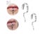 ZS 1 Piece 925 Sterling Silver Labret Lip Stud Ring 16G Unique Design Lips Carousel 3