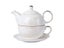 Portable Ceramic Coffee Cup Saucer Set With Kettle Teapot Dessert Plate For Carousel 8