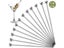 12Pcs Stainless Steel Cocktail Picks Bar Tools Drink Stirring Sticks Drinks Carousel 3