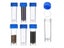 25/50Pcs 1-10ml Plastic Test Tubes Vials Sample Container Powder Craft Screw Carousel 4