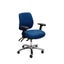 Buro Roma 3 Lever Mid Back Office Chair with Arm Rest, Blue Fabric, Polished ... Carousel 1