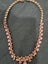 Vintage copper & red crystal necklace silver w blue agate discs caged gemstones Carousel 3