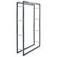 Firewood Rack Black 80x25x150 Cm Steel Xnlxnk Carousel 8