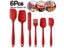 6Pcs Silicone Kitchen Utensils Set Spatula Cream Spatula Scraper Spoon Oil Carousel 3