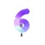 LED Cake Topper - Number 6 Carousel 1