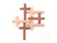 Home Decoration Scrapbook Craft DIY 80x50mm 2pcs MZ308 Wooden Christian Cross Carousel 3