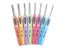 Delysia King 8 Pcs Set Sweater Crochet Needle Set 2.5 6mm Colorful Soft Plastic Carousel 1