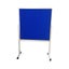 600mm High Double Sided Pinboard with Brushed Nylon Fabric on Stand with Whee... Carousel 1