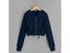 Autumn Cropped Sweatshirts Women Casual Solid Long Sleeve Hoodies Zipper Pocket Carousel 4