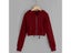 Autumn Cropped Sweatshirts Women Casual Solid Long Sleeve Hoodies Zipper Pocket Carousel 5