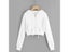 Autumn Cropped Sweatshirts Women Casual Solid Long Sleeve Hoodies Zipper Pocket Carousel 3