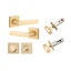 Iver Osaka Door Lever Handle on Square Rose Privacy Kit Carousel 1