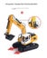 RC excavator Digger, HUINA 1516, 1:24, Rechargeable,6CH. Carousel 10