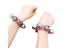 Jingle Bells Bracelet Wrist Tambourine Fastener Tape Percussion Musical Toy Carousel 6