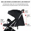 Black Easy Fold Lightweight Compact Baby Stroller Pram Travel Carry on Plane Carousel 6