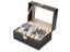 Watch Organizer Storage Boxes For Travel Watches Pu Leather Glass Case Display Carousel 7