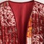 Women's Print Cardigan Jacket Short V-neck Quilted Cotton Coat Carousel 7
