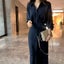Women Single Breasted Elegant Minimalist Style Women Shirt Dress Long Carousel 1