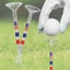 50Pcs Golf Tees Reduce Friction and Side Spin Transparent Plastic Carousel 3