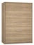 Tallboy - 5 Drawer - Oak,Mineral Grey or Black Carousel 4