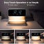 Desk Lamp with Wireless Charging Alarm Clock Desktop Clock Night Light Carousel 3