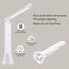 Desk Lamp Foldable Portable Desk Lamp for Home Cordless LED Desk Lamp White Carousel 2