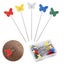 200Pcs Colorful Quilting Pins Flat Head Sewing Pins with Plastic Box Carousel 2