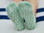 1 X Moisturizing Gloves and Socks Set with Gel Lining - Green Carousel 4