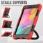 Samsung Galaxy Tab A 8.0 inch Handle Ring Folding Stand Case-Red&Black Carousel 3