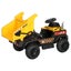 Kids Ride on Car Dumptruck 12v Electric Bulldozer Toys Cars Battery Yellow Carousel 3