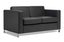 Eden Carlo 2-Seater Sofa, Black Leather-Look Carousel 1