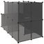 Small Animal Cage Black 142x74x93 Cm Pp and Steel Tabpit Carousel 5