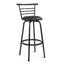 Nz Local Stock-artiss Set of 2 Pu Leather Bar Stools - Black and Steel Carousel 1